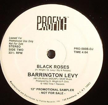 Barrington Levy The Vibes Is Right / Black Roses Profile Records 12