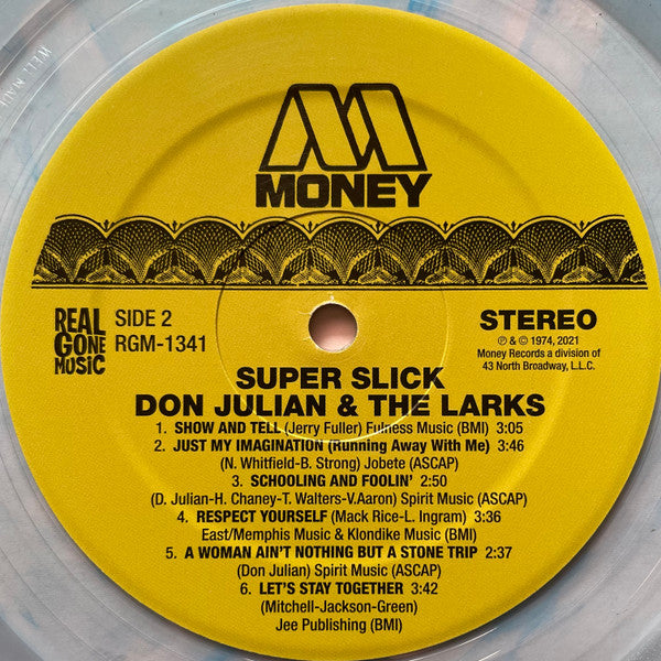 Don Julian & The Larks Super Slick Real Gone Music, Money Records (2) LP,  Album, RE, Blu Mint (M) Mint (M)