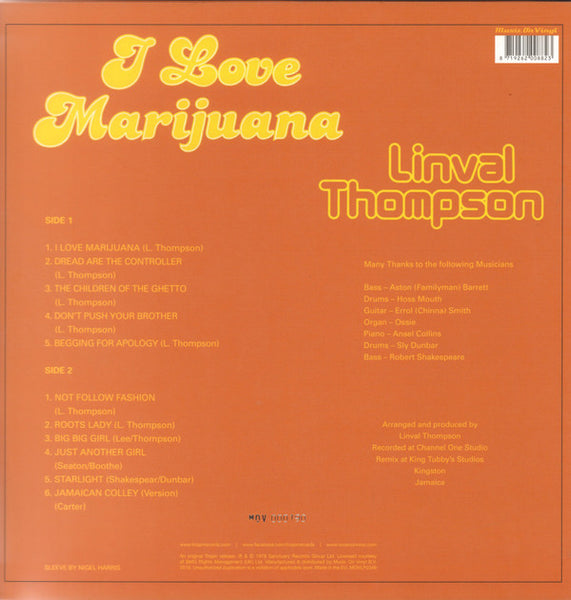 Linval Thompson I Love Marijuana LP Mint (M) Mint (M) – Love Vinyl Records